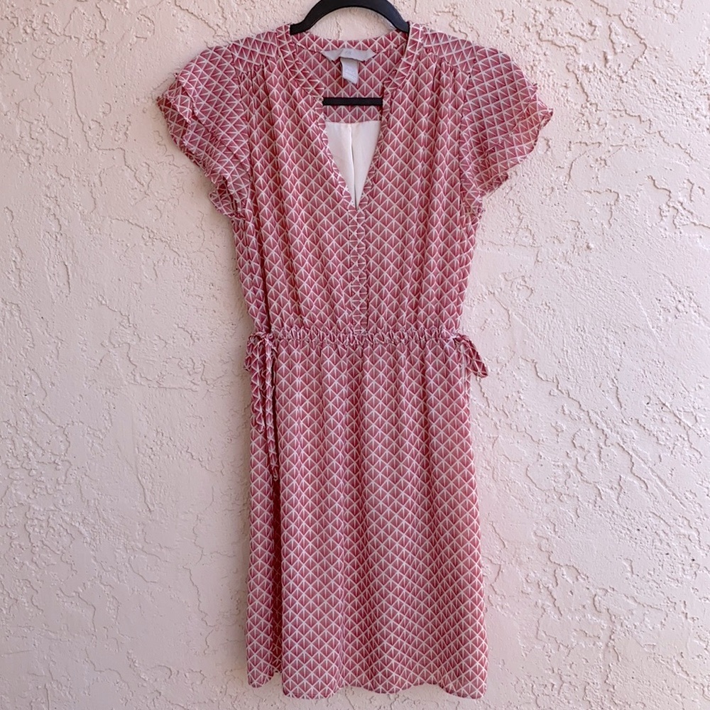 H&M Pattern tie knot dress